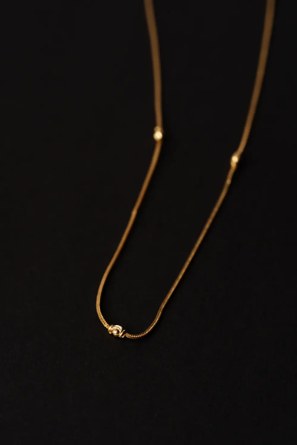 21K Sleek Gold Ball Chain for Women