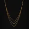 21K Three Line Gold Necklace for Women