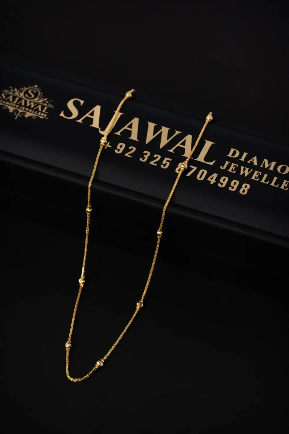 21K Gold Balls Chain for Women