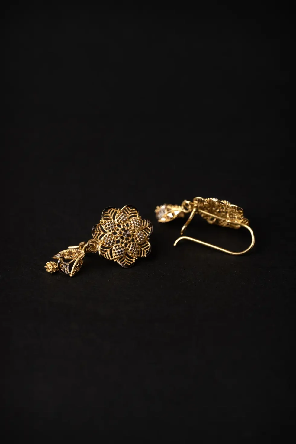 21K Refined Saudi Gold Earrings for Women