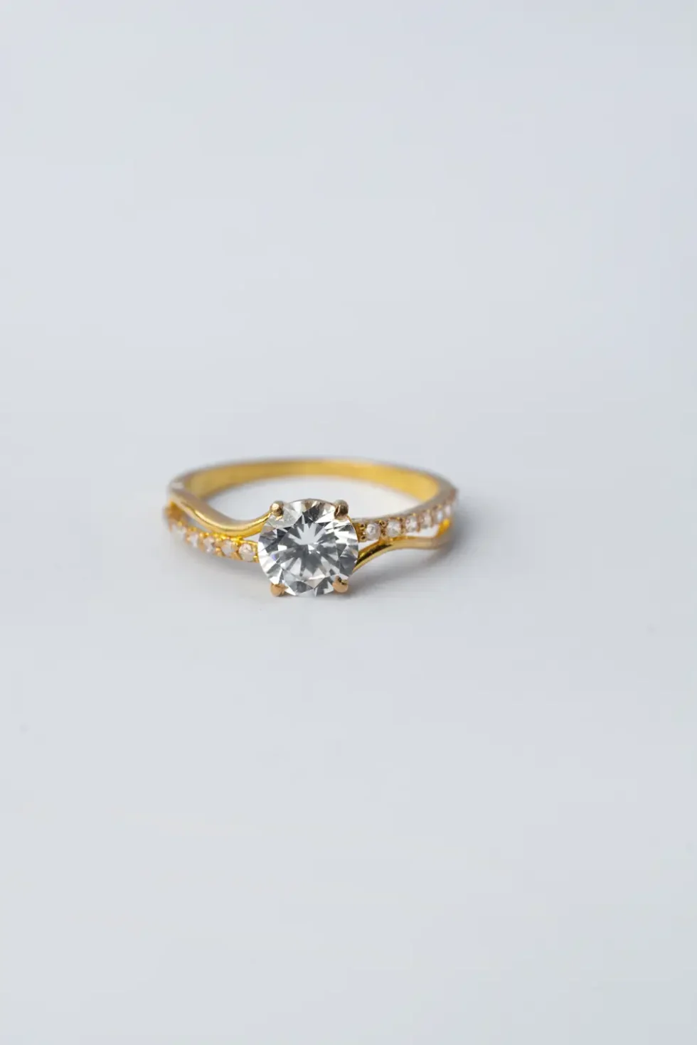 21K Designer Stone Gold Ring