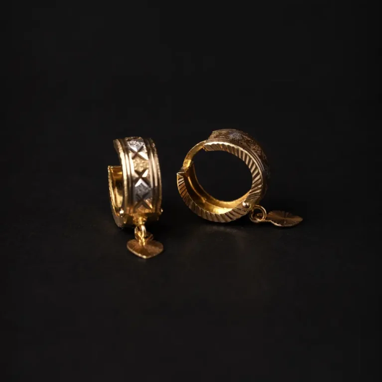 21K Imported Clip Style Gold Earrings for Women