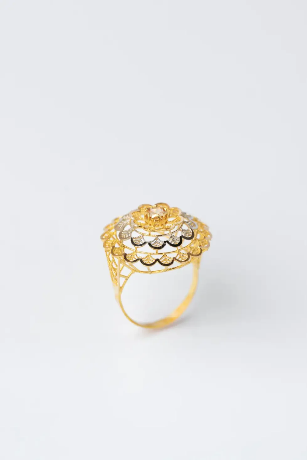 21K Royal Dubai Gold Ring for Women