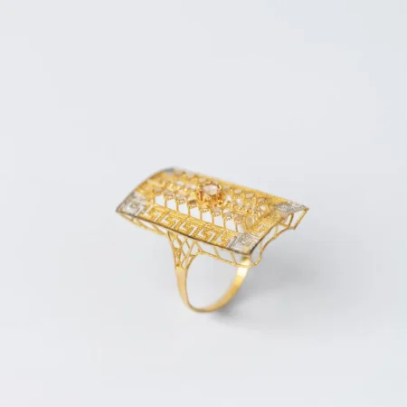 21K Signature Dubai Gold Ring for Women