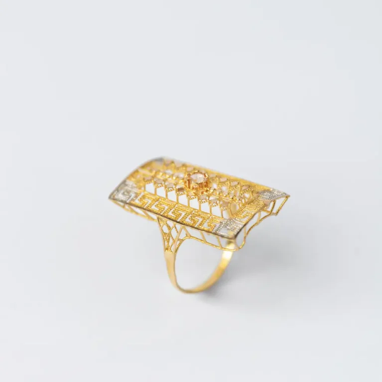 21K Signature Dubai Gold Ring for Women