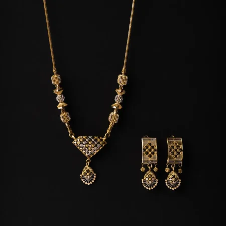 21K Dubai Design Gold Mala Set for Women