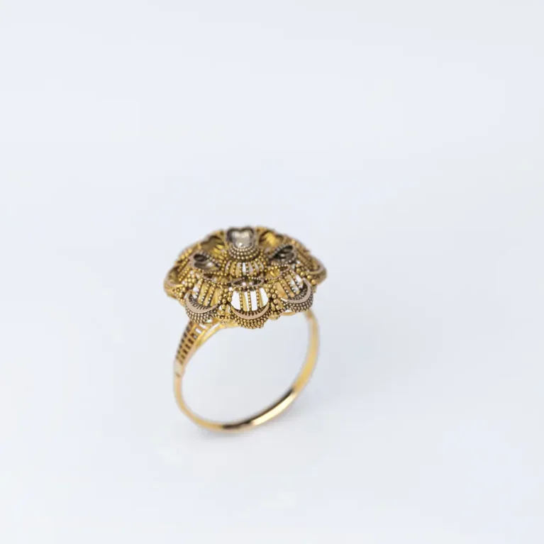 21K Turkish Design Gold Ring for Women