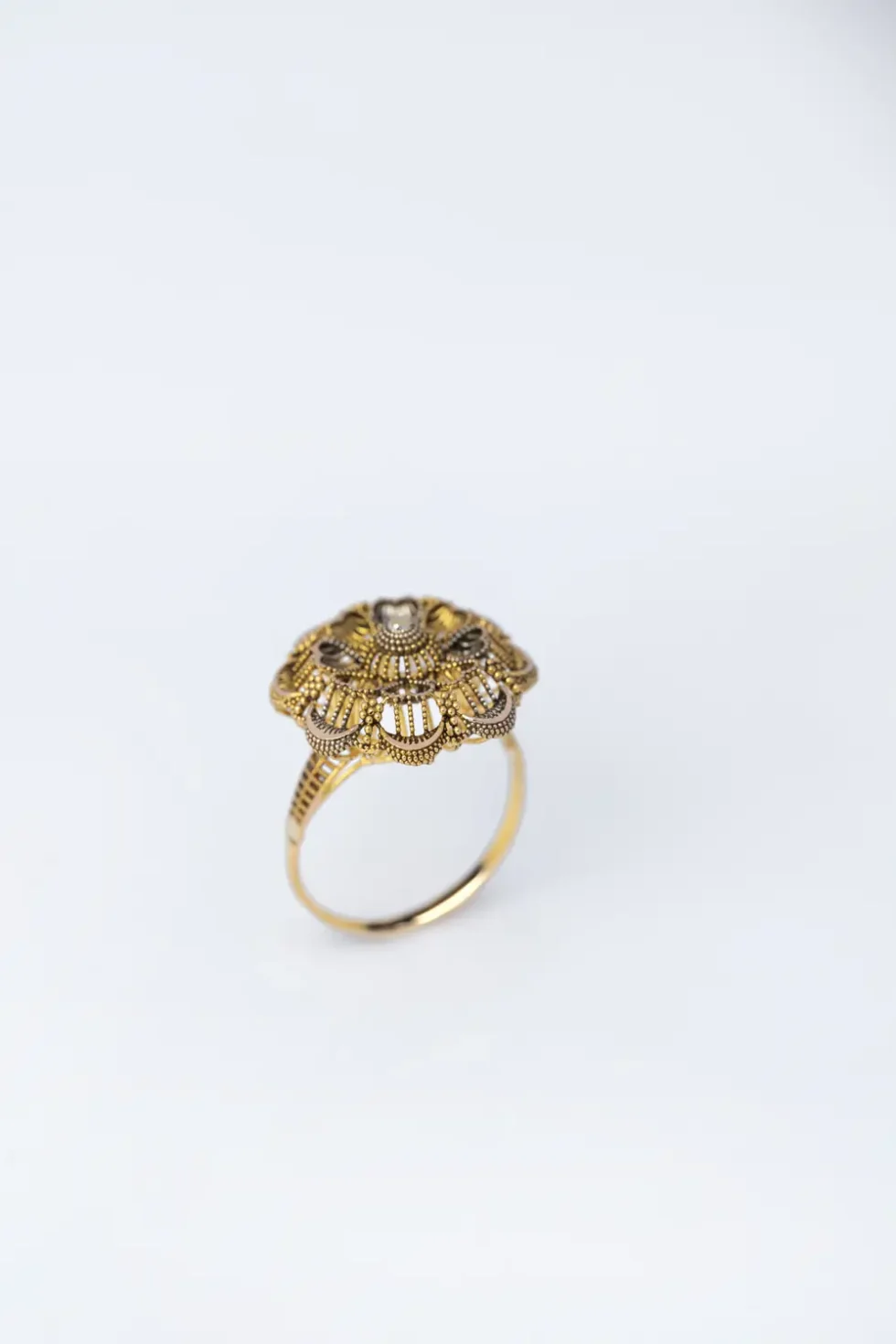 21K Turkish Design Gold Ring for Women