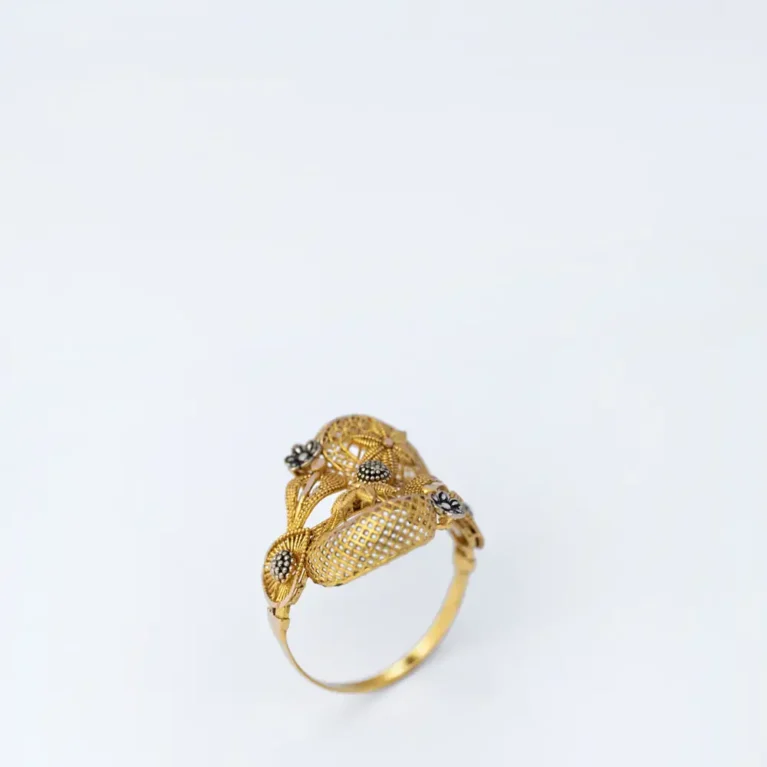 21K Classic Turkish Design Gold Ring for Women