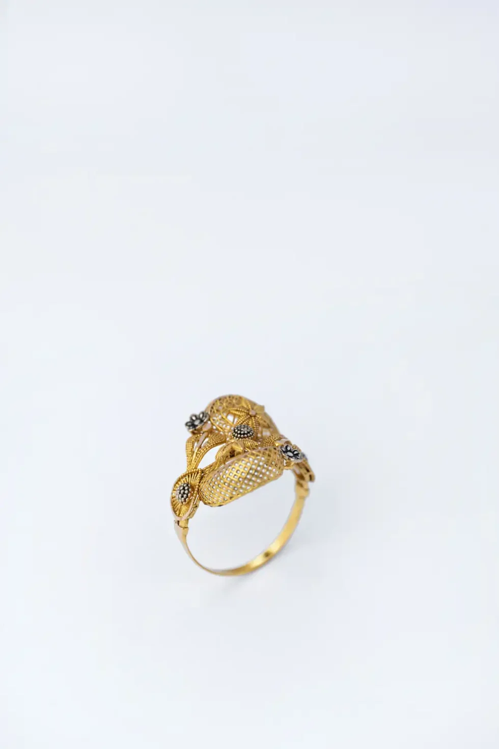 21K Classic Turkish Design Gold Ring for Women