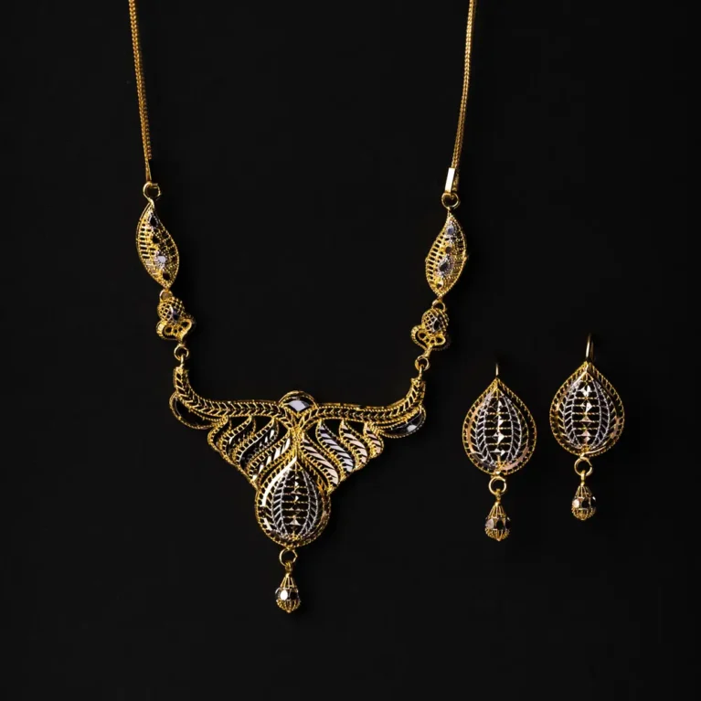 21K Elegant Dubai Gold Mala Set for Women