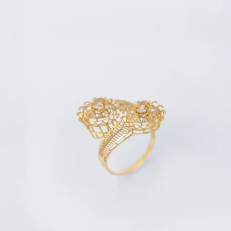 21K Premium Dubai Solid Gold Ring for Women