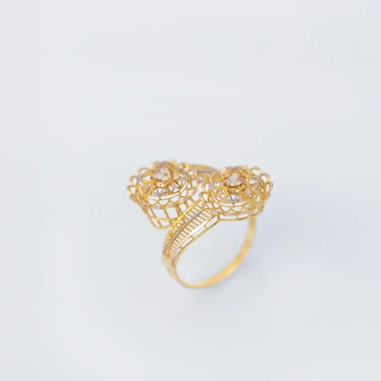 21K Premium Dubai Solid Gold Ring for Women