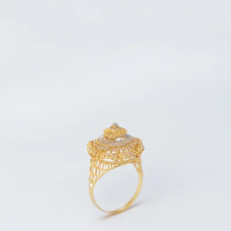 21K Luxury Dubai Solid Gold Ring for Women