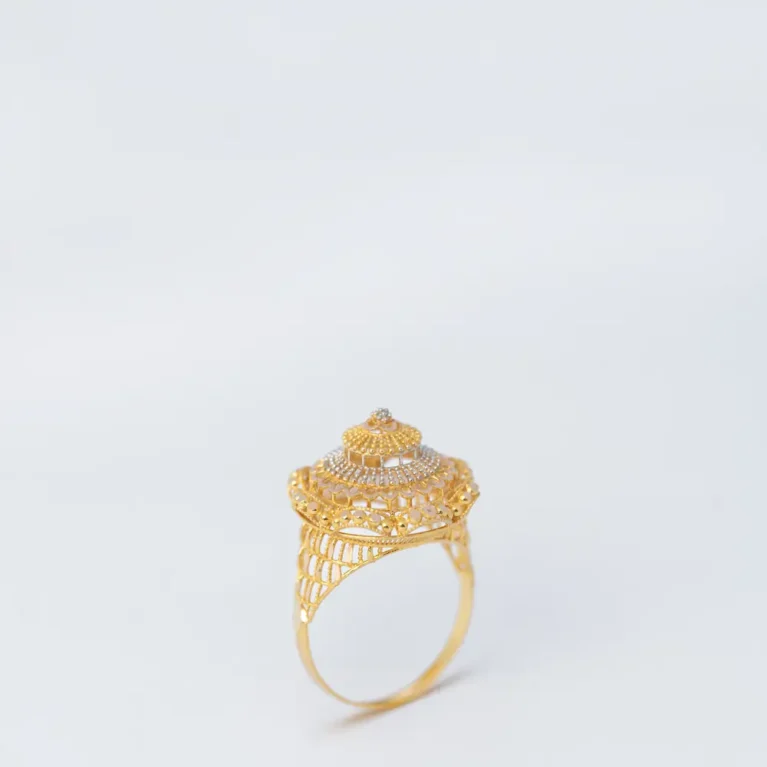 21K Luxury Dubai Solid Gold Ring for Women
