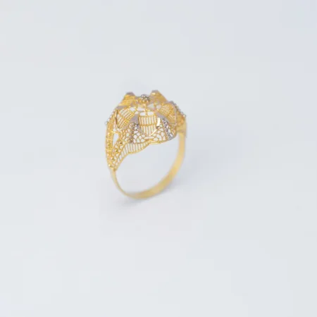 21K Classic Dubai Solid Gold Ring for Women
