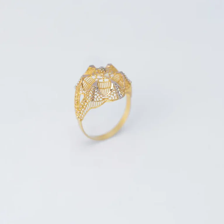 21K Classic Dubai Solid Gold Ring for Women