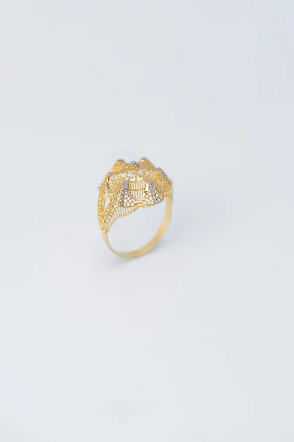21K Classic Dubai Solid Gold Ring for Women