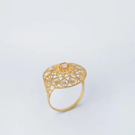 21K Modern Dubai Solid Gold Ring for Women