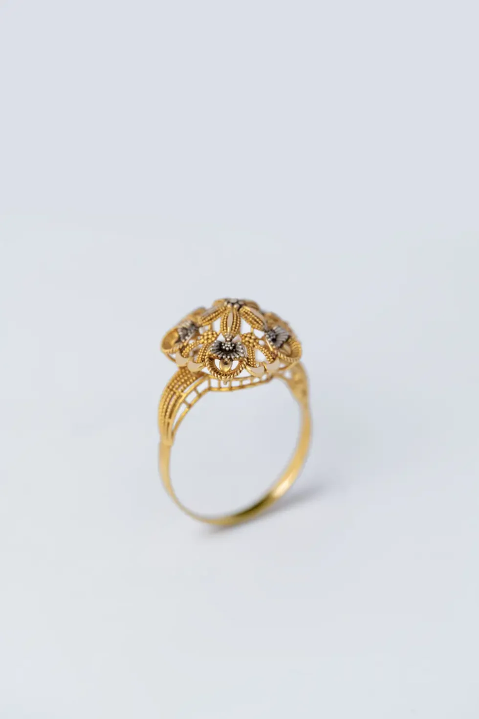 21K 3D Turkish Design Gold Ring for Women