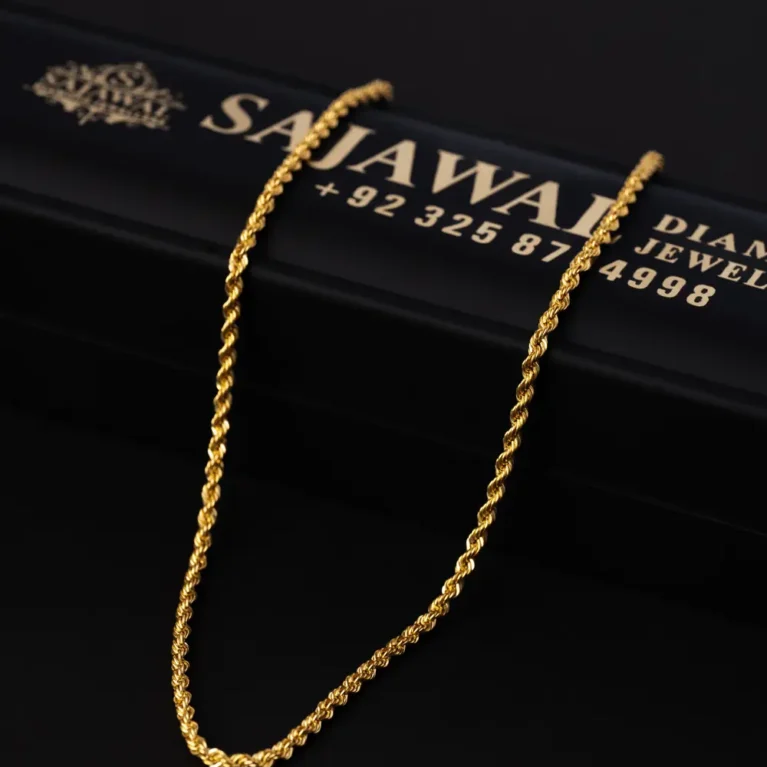 21K Gold Rope Chain for Women