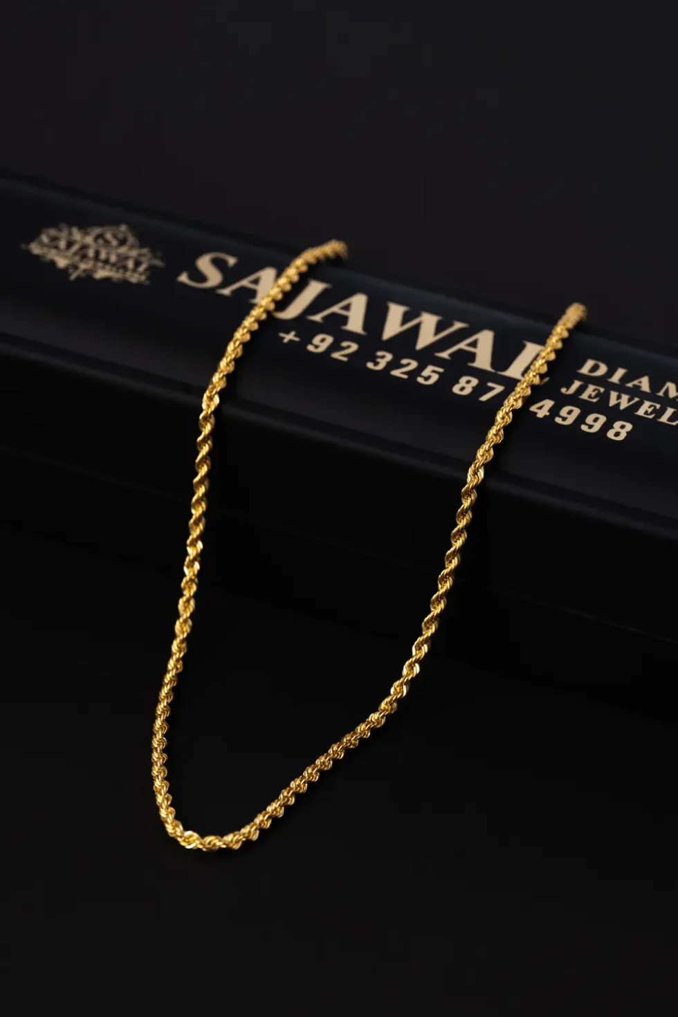 21K Gold Rope Chain for Women