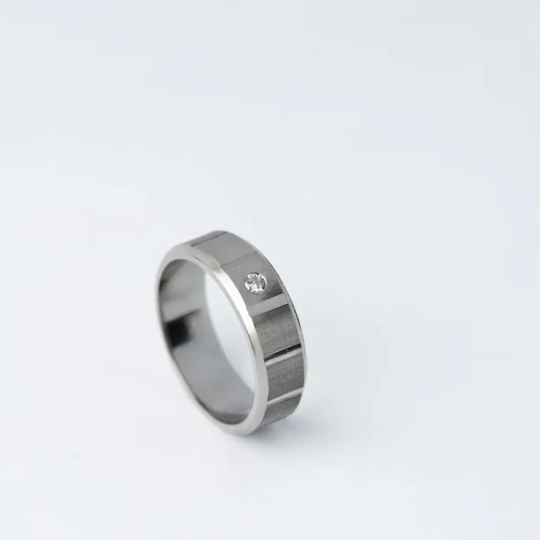 Radiant Platinum Diamond Band Ring