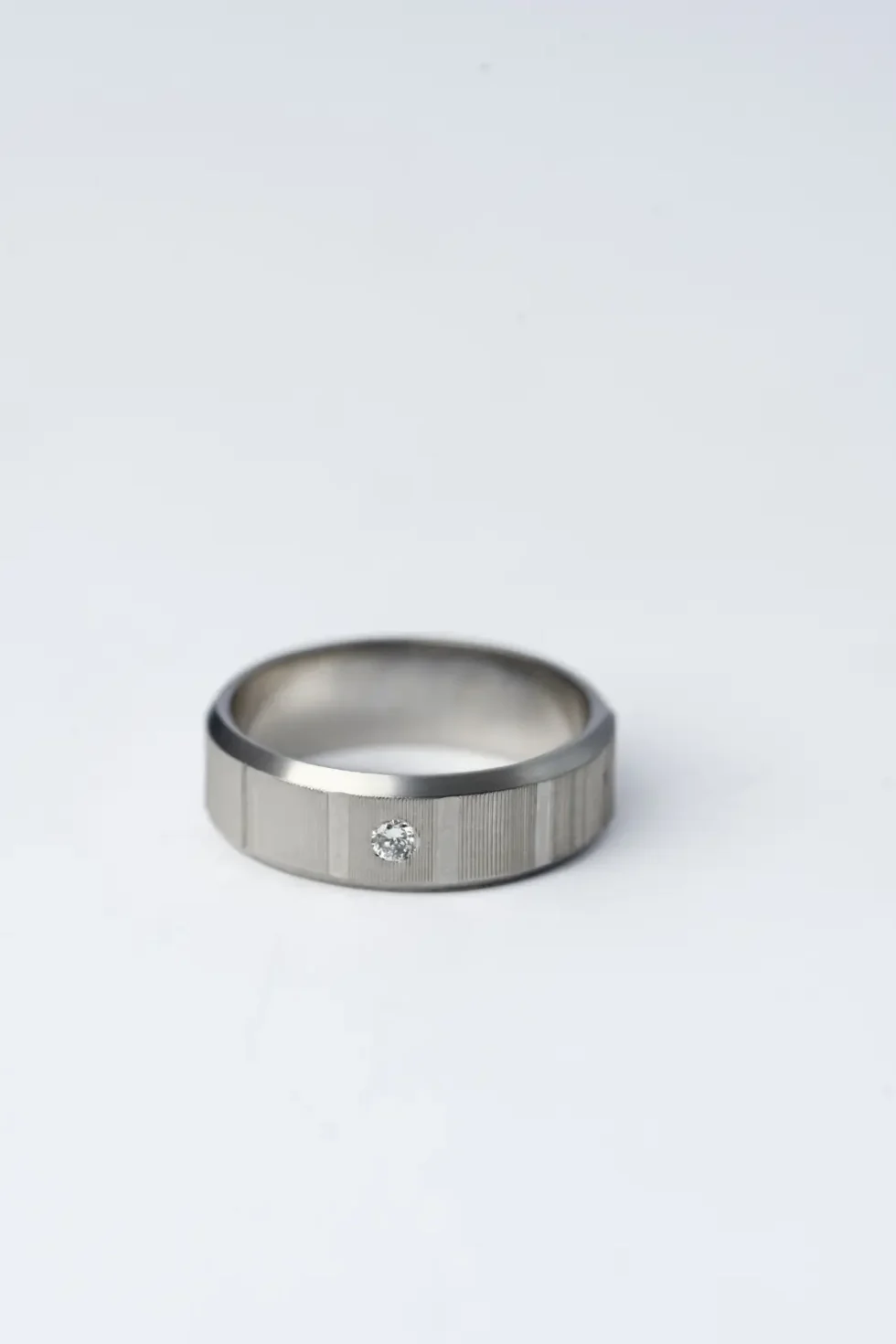 Radiant Diamond Band in Platinum