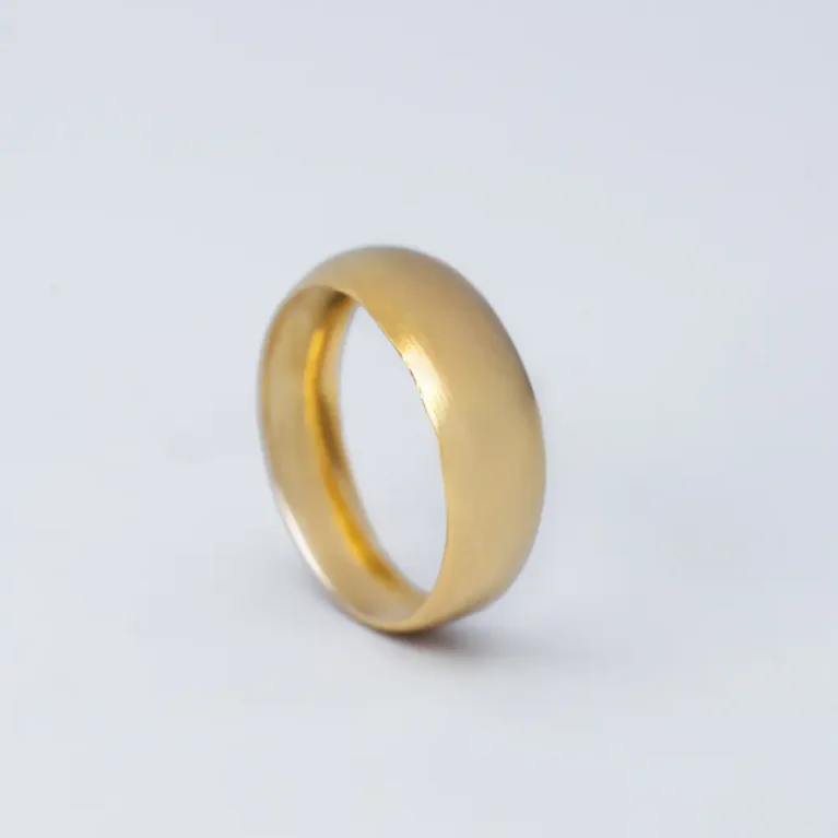 21K Solid Gold Band Ring for Men and Women