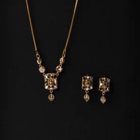 21K Classic Dubai Design Gold Mala Set for Women