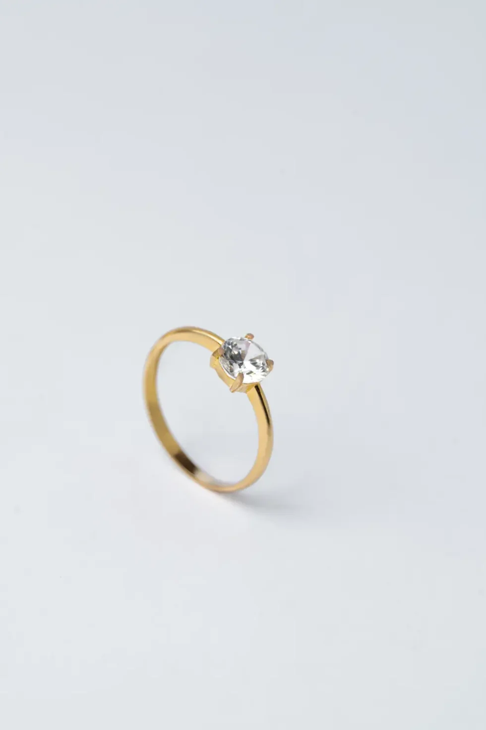 21K Stone Studded Gold Ring for Women