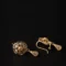 21K Classic Saudi Gold Earrings for Women