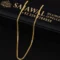21K Elegant Micro Curb Gold Chain for Women