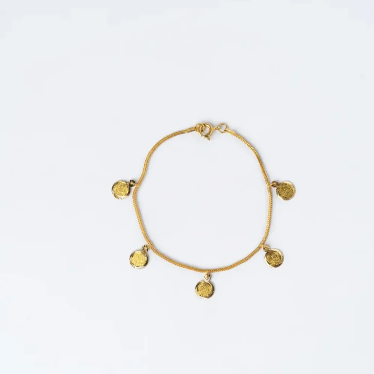 21K Coin Gold Bracelet for Women