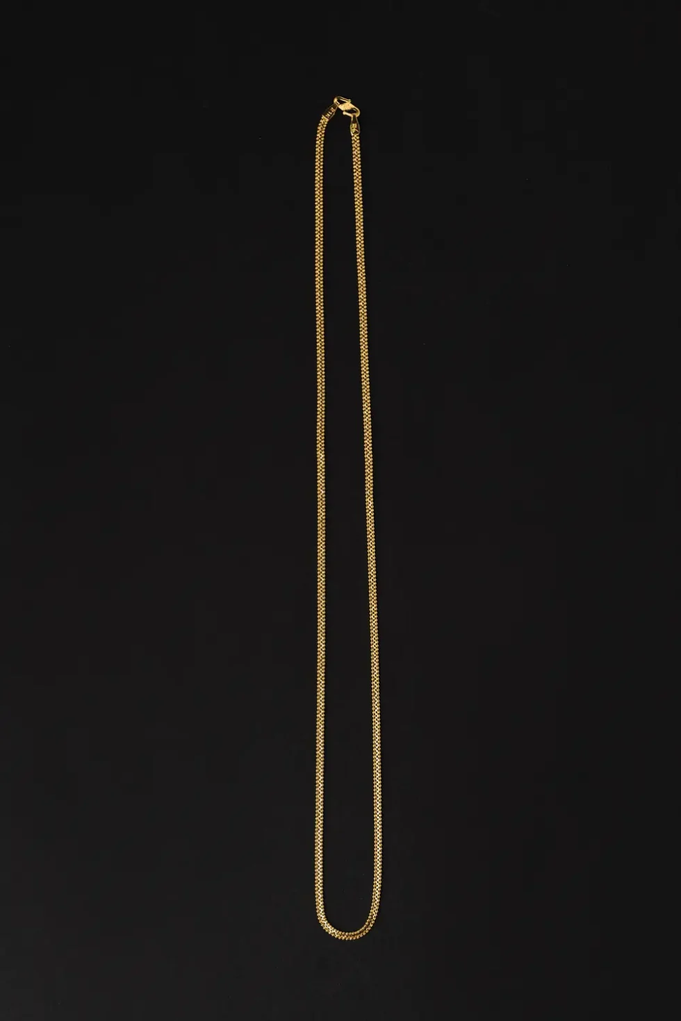 Micro Curb Gold Chain Side View