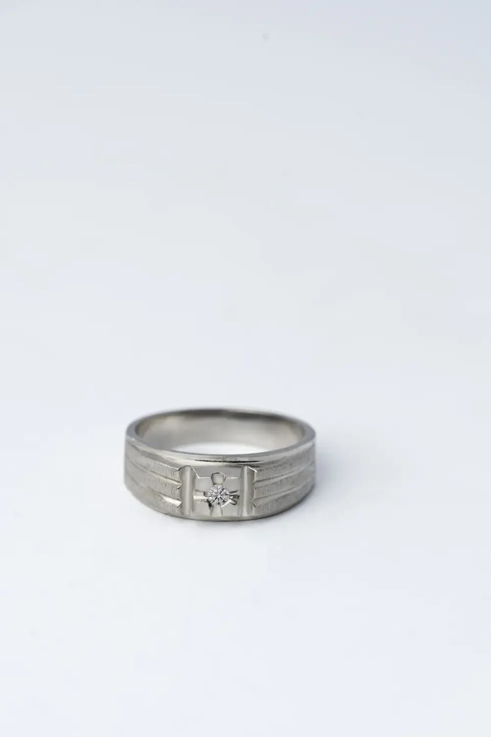 Simple Diamond Band in Platinum