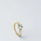 21K Cut Design Stone Gold Ring for Women