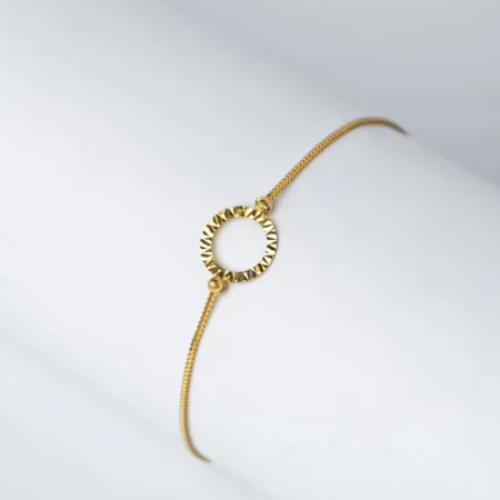 21K Lightweight Design Gold Bracelet for Women