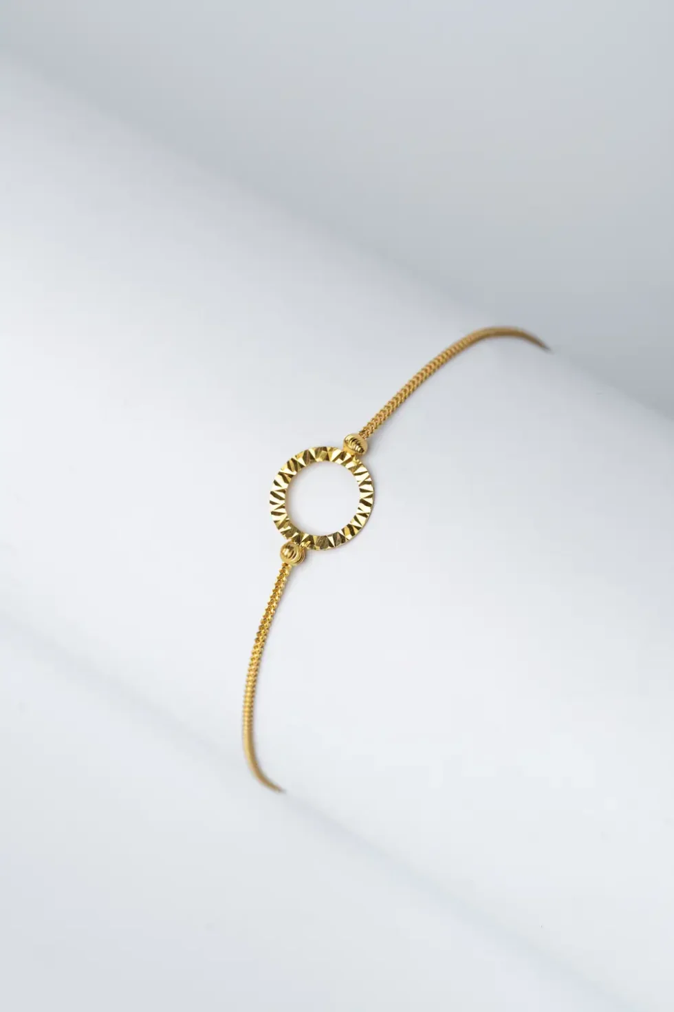 21K Lightweight Design Gold Bracelet for Women